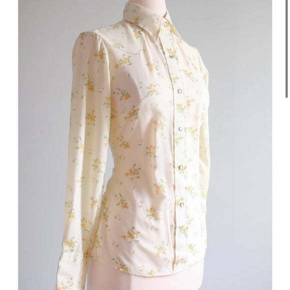 VINTAGE - 1970s Orange Blossom western shirt - size small - Picture 2 of 6